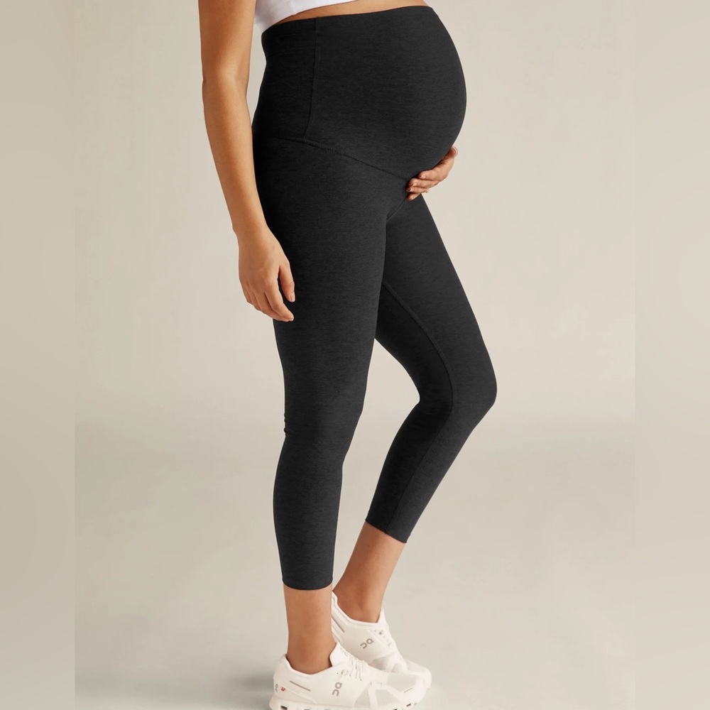 Beyond The Bump Spacedye Love The Bump Capri Maternity Legging Sz S